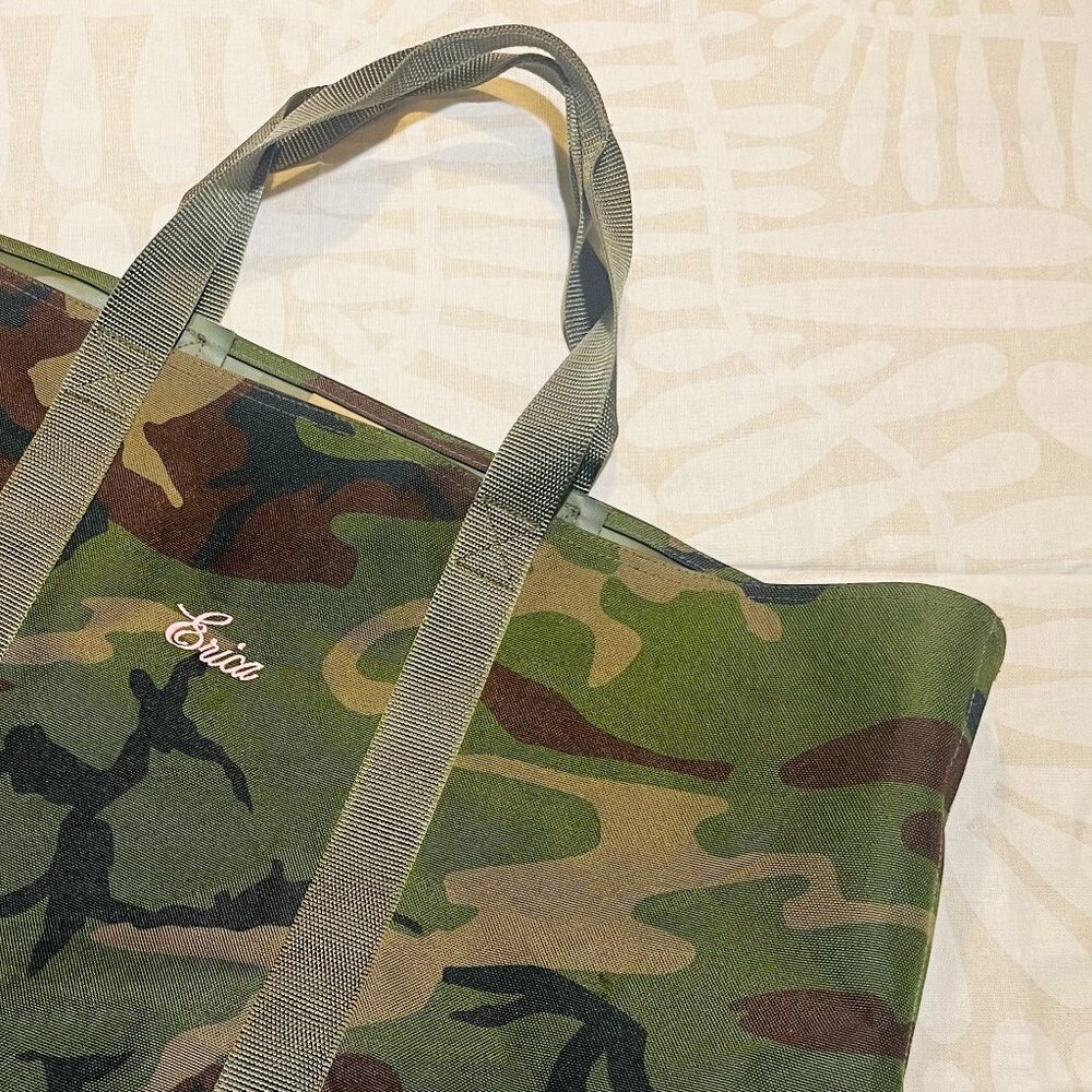 L.L. Bean XL Hunter's Tote in Camouflage 'Erica' Embroidery  (Sold Out Online!)